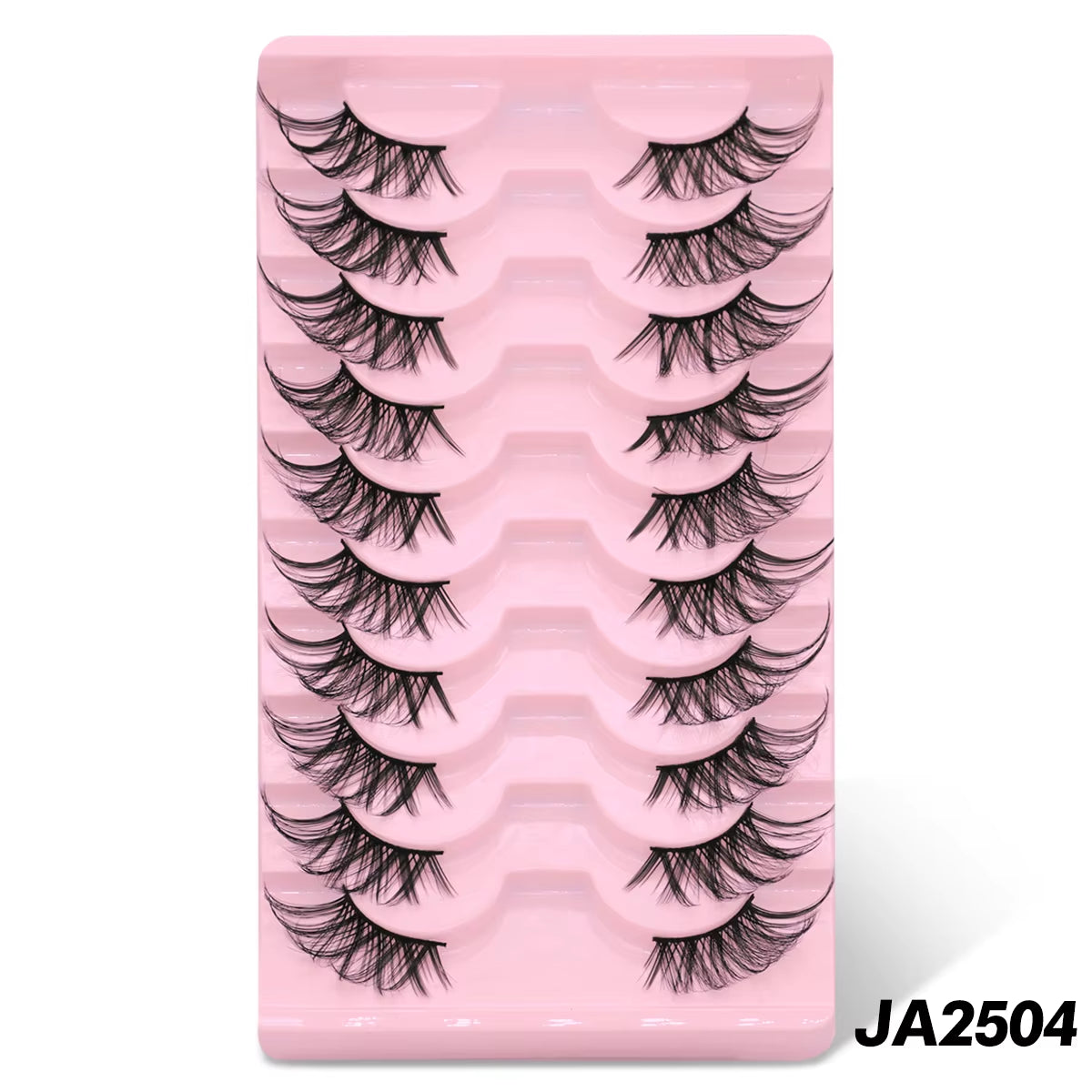 Half Eye Lashes 5/6/10 Pairs Cat Eye Lashes Clear Band Fake Eyelashes Eye Elongated Natural Look Eyelashes Extension