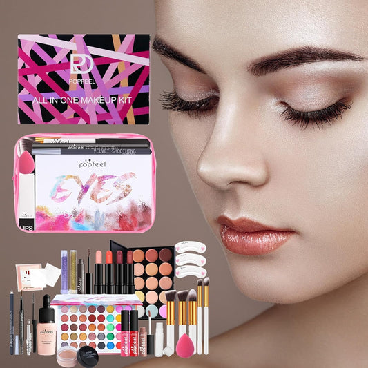 Full Face Makeup Set - Multipurpose Makeup Sets | 29 Women'S Makeup Sets | Professional Makeup Bundle Makeup Kits | Full Kit Makeup Sets Travel Portable Makeup Kit for Women, Box005B