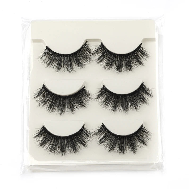 Half Eye Lashes 3/5 Pairs Faux Mink Lashes Reusable False Eyelashes Natural Fluffy Makeup Tools Extension Fake Lashes Maquiagem