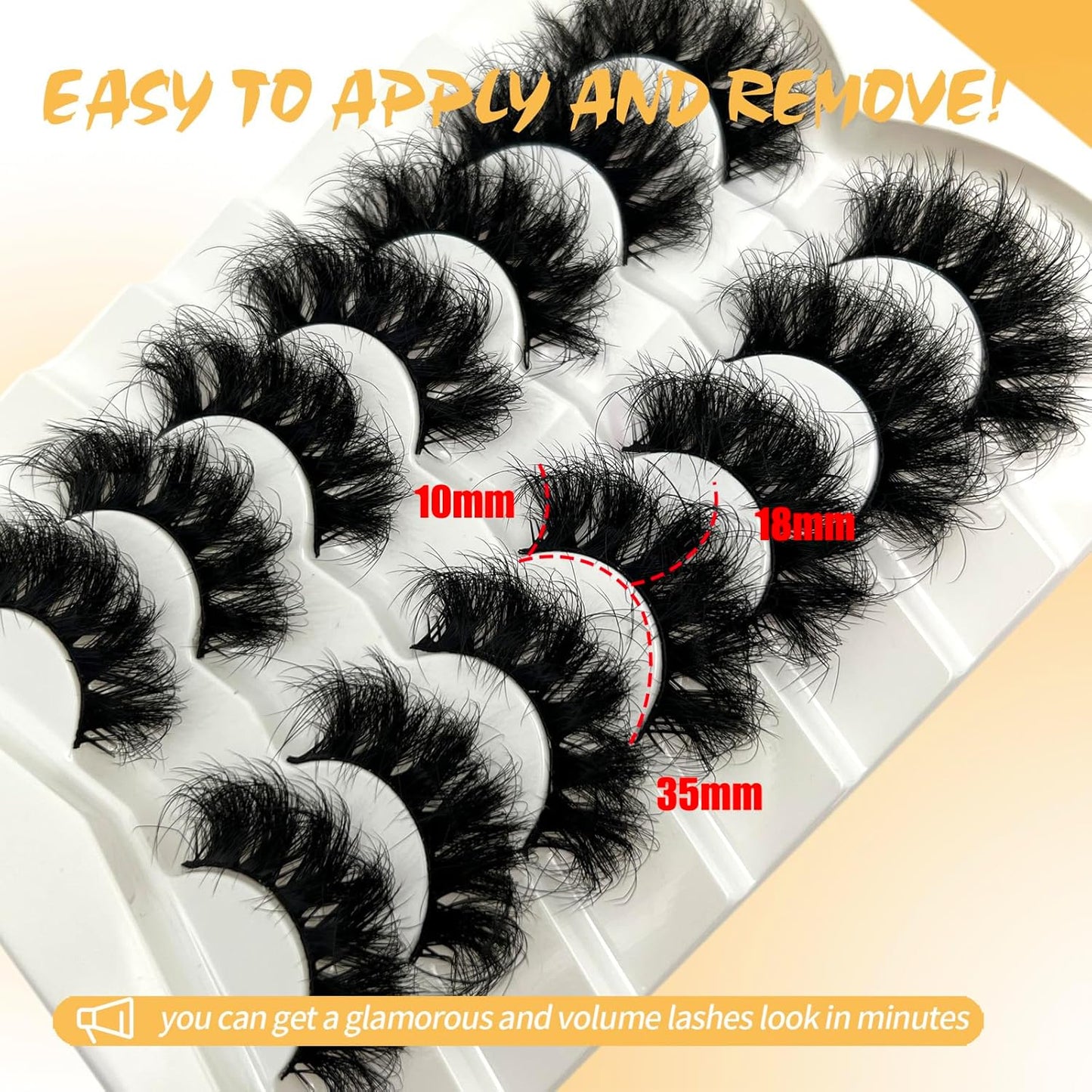 Dramatic Lashes Mink 6D Long Big Mink Strip Lashes Wispy 18Mm/20Mm D Curl Eye Lashes Pack Thick 3D Volume False Eyelashes