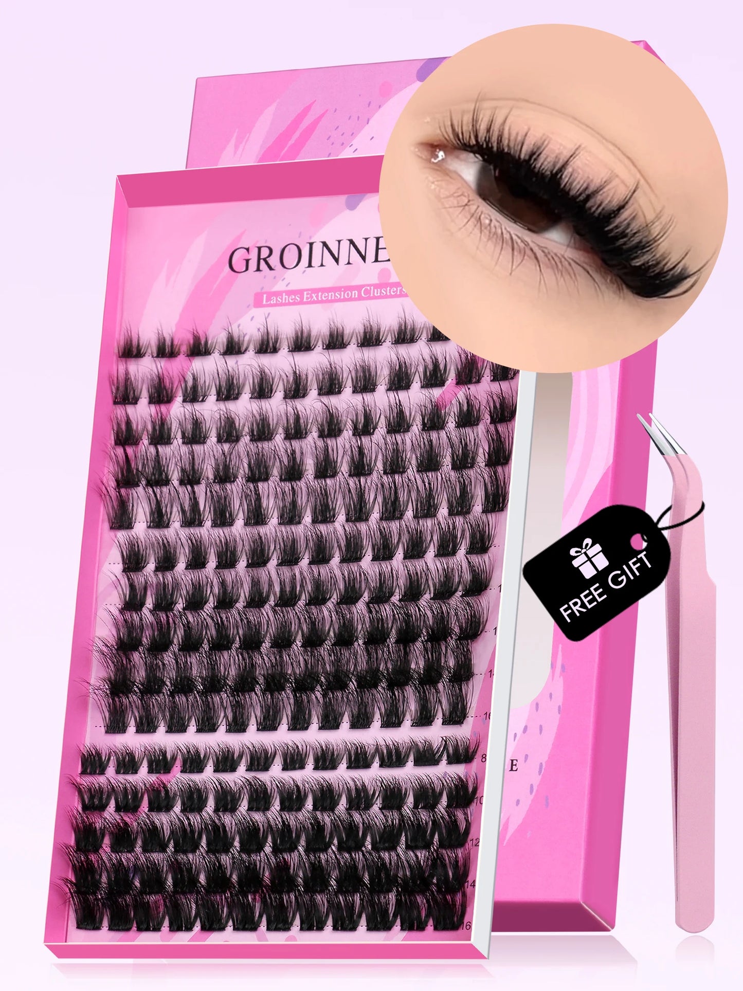 DIY Cluster Lashes Mixed Tray Individual Lashes Volume Eye Lashes Soft Natural Lashes Mink Lash Cluster False Eyelash