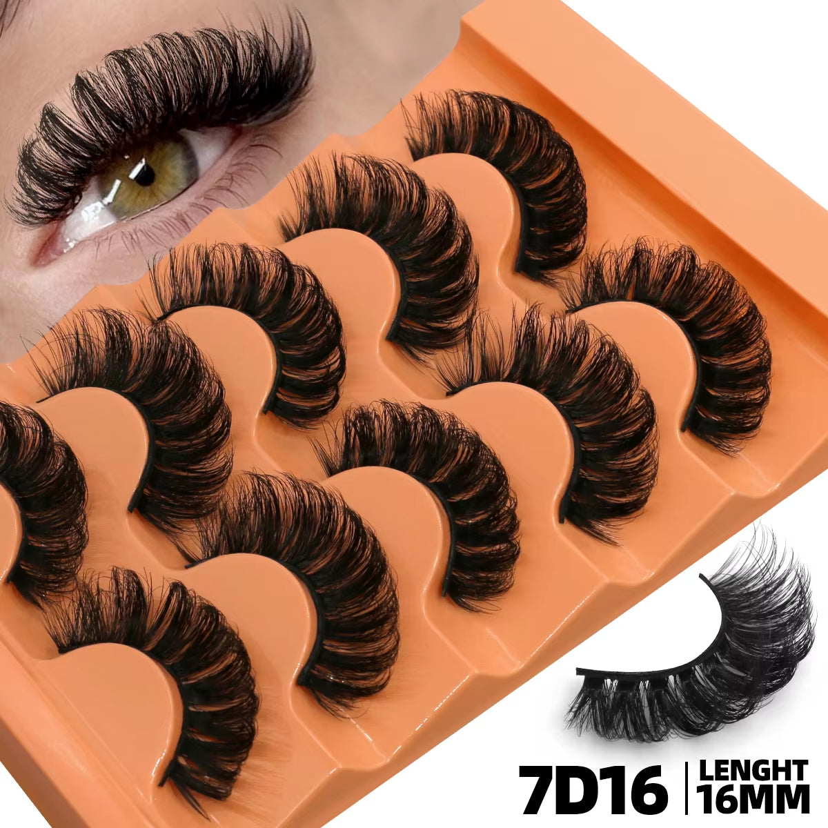 Fluffy Manga Eyelashes Dramatic Smoky Cat Eye Lashes Natural Long Lashes Soft Faux Mink Lashes Flawless Makeup Look
