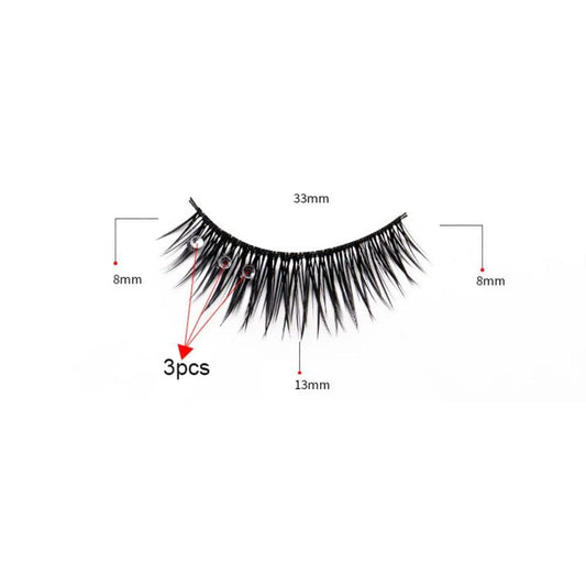 10Pair Diamond False Eyelashes for Makeup, False Eyelashes Dramatic Volume Thick Long Eye Lashes Glitter Handmade Fuffy Lashes Eye Extension