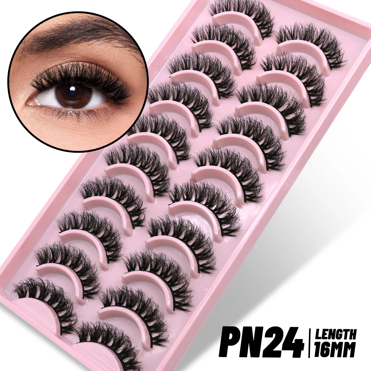 Fluffy 3D Mink Lashes Fluffy Soft Wispy Natural Long False Eyelashes Curly Volume Lashes Eyelash Extension