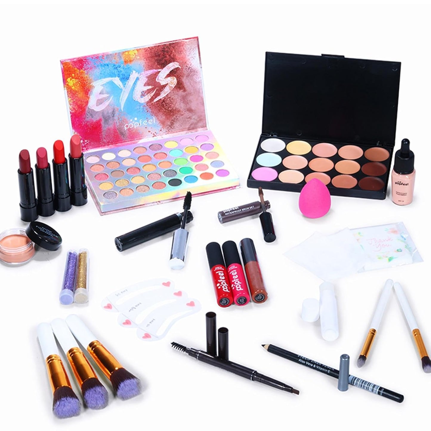 Full Face Makeup Set - Multipurpose Makeup Sets | 29 Women'S Makeup Sets | Professional Makeup Bundle Makeup Kits | Full Kit Makeup Sets Travel Portable Makeup Kit for Women, Box005B