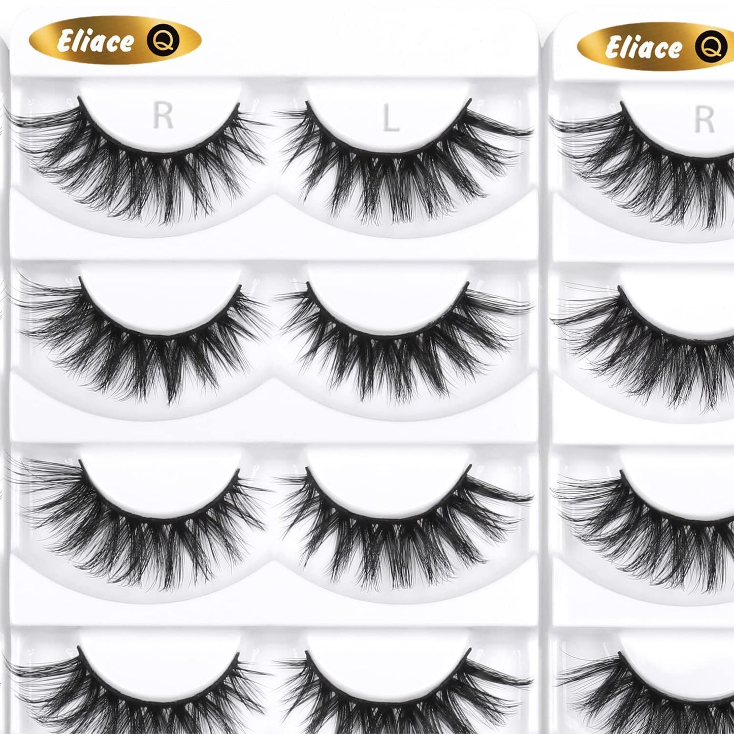 False Eyelashes Cat Eye-Lashes 3D Mink Lashes,Spiky Wispy Natural Long Faux Mink Lashes Strips Soft & Reusable Makeup Professional Fake Eyelashes Pack 15 Pairs | Trish Style