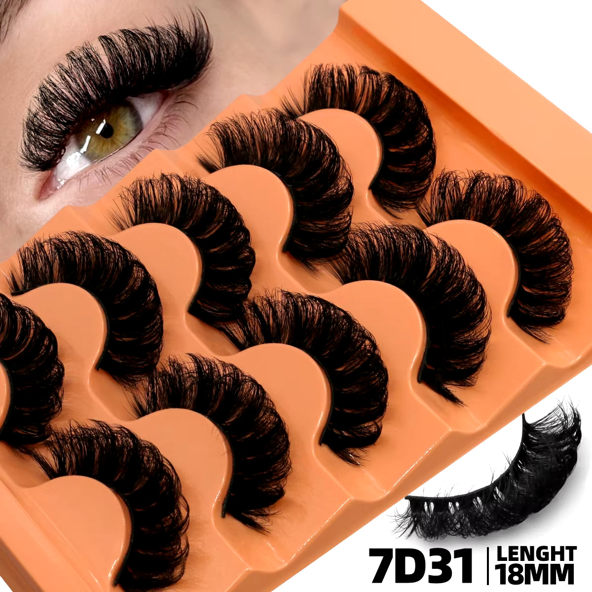 Fluffy Manga Eyelashes Dramatic Smoky Cat Eye Lashes Natural Long Lashes Soft Faux Mink Lashes Flawless Makeup Look