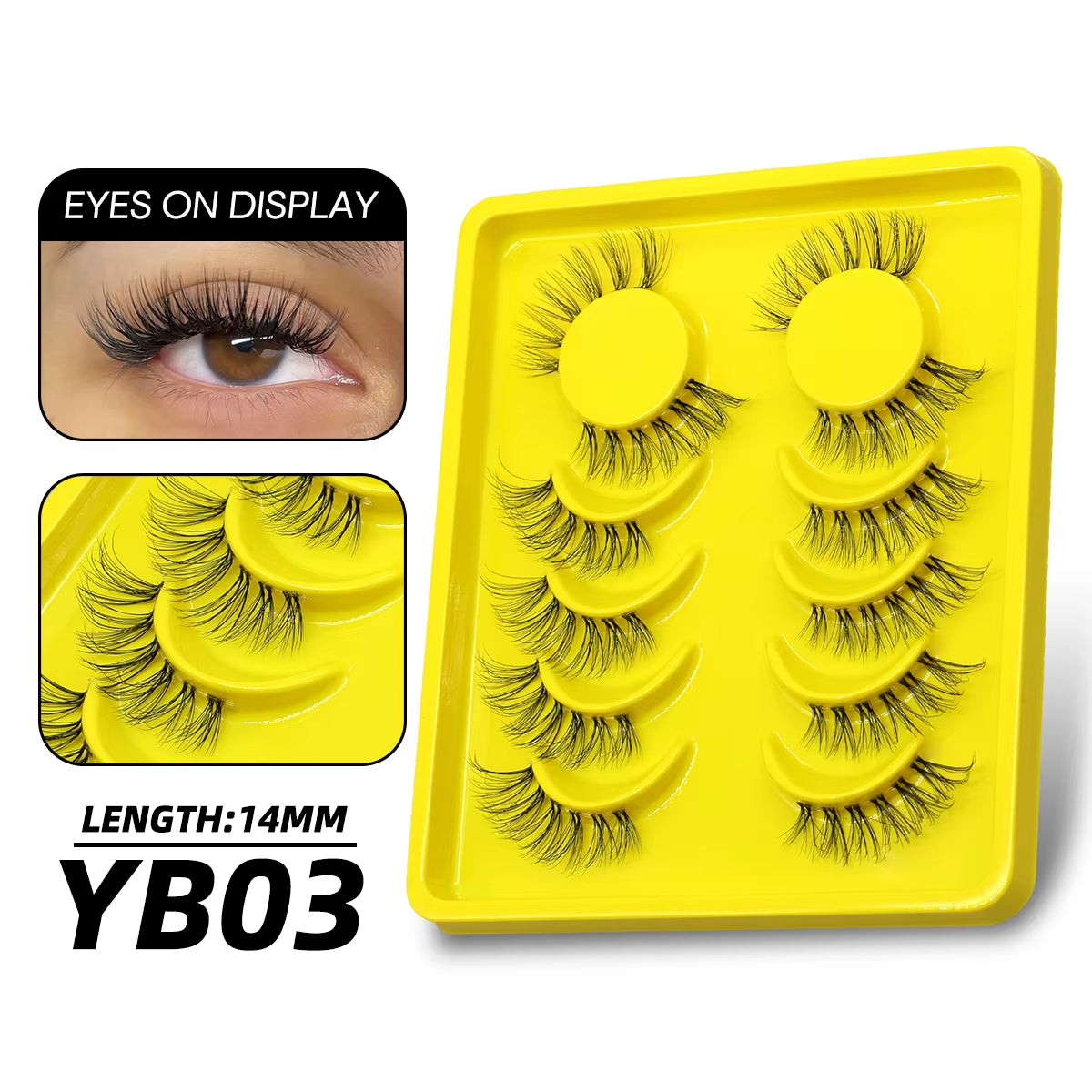 Half Eye Lashes 5/6/10 Pairs Cat Eye Lashes Clear Band Fake Eyelashes Eye Elongated Natural Look Eyelashes Extension