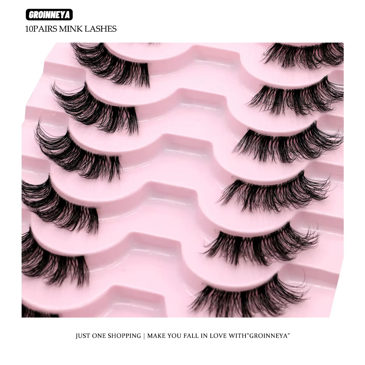 Half Eye Lashes 5/6/10 Pairs Cat Eye Lashes Clear Band Fake Eyelashes Eye Elongated Natural Look Eyelashes Extension