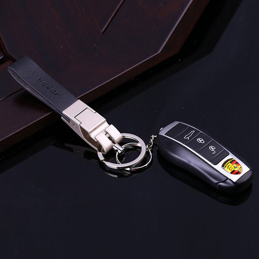 Luxury Leather Strap Keychain