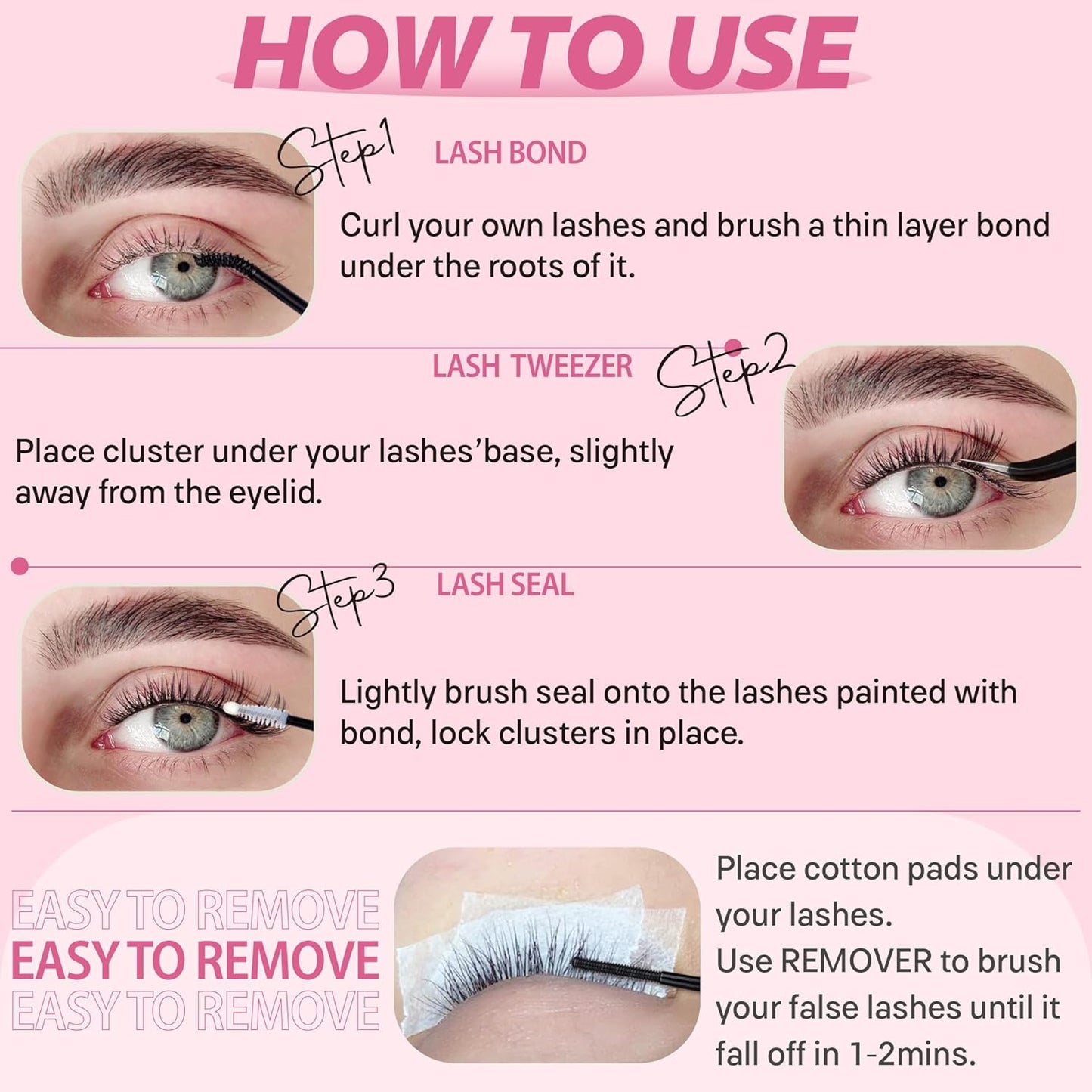 200D Cluster Eyelash Extensions Fluffy Lash Clusters DD Curl Wispy Individual Lashes Clusters Thick Eyelash Clusters 12-18Mm DIY Eyelashes Extension by