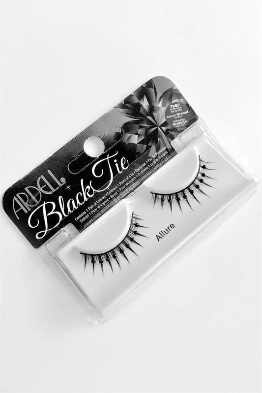 Black Tie Rhinestone False Eye Lashes /6 Pairs