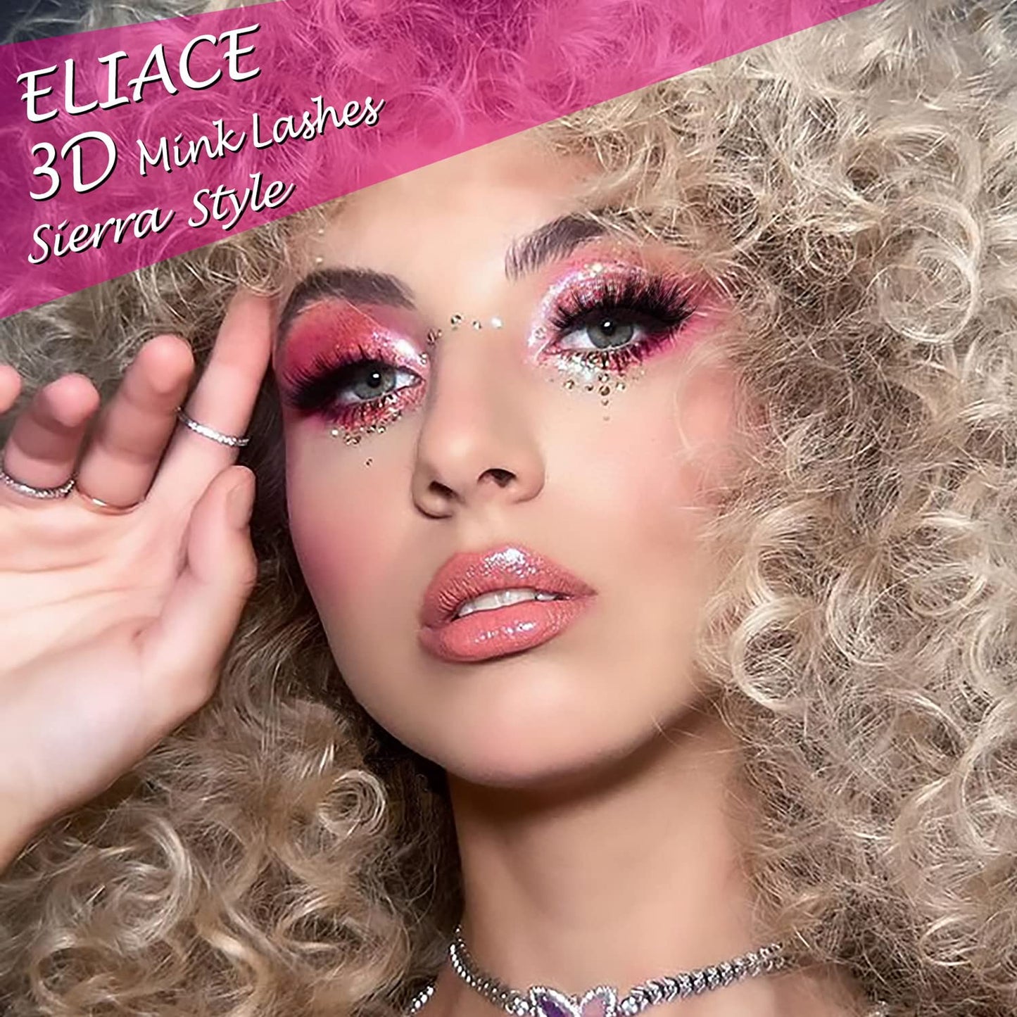 False Eyelashes Natural Look Cat Eye Lashes Wispy, 3D Mink Lashes Fluffy Long Thick, Fake Eyelashes Cross Wispy Volume Lash Soft Reusable Dramatic, 15 Pairs, Sierra Style