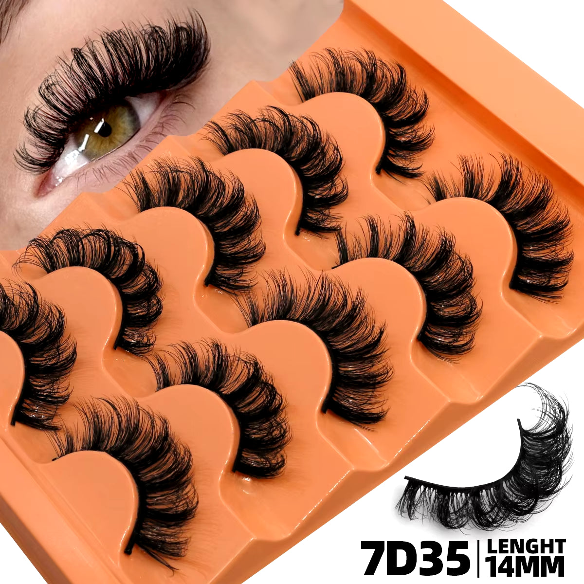 Fluffy Manga Eyelashes Dramatic Smoky Cat Eye Lashes Natural Long Lashes Soft Faux Mink Lashes Flawless Makeup Look