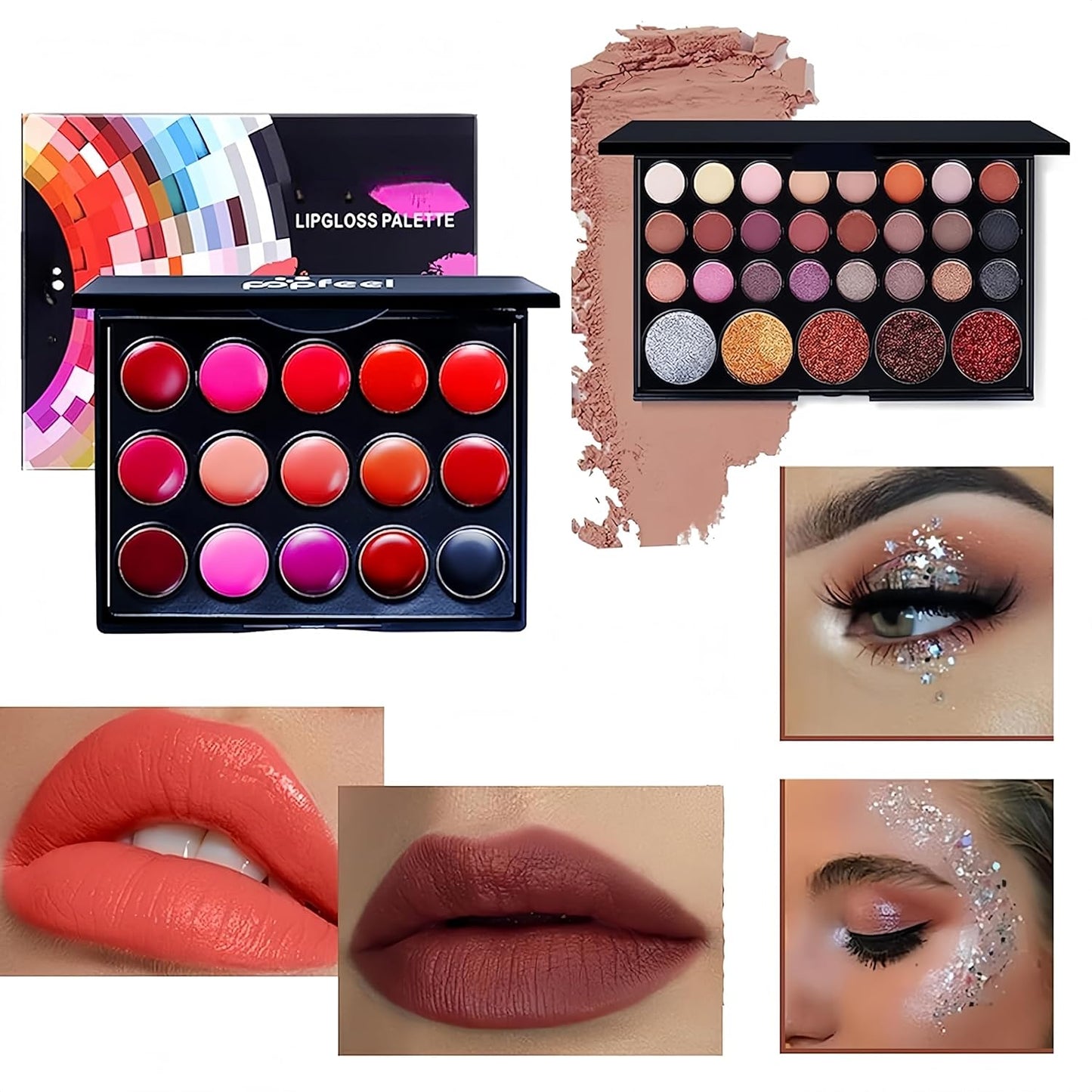 All in One Makeup Kit 27 Piece Makeup Kit for Women Full Kit, All in One Makeup Sets Include Eyebrow Eyeliner Eyeshadow Mascara Foundation Concealer Lip Gloss Lipstick Brush (Mkit-04)