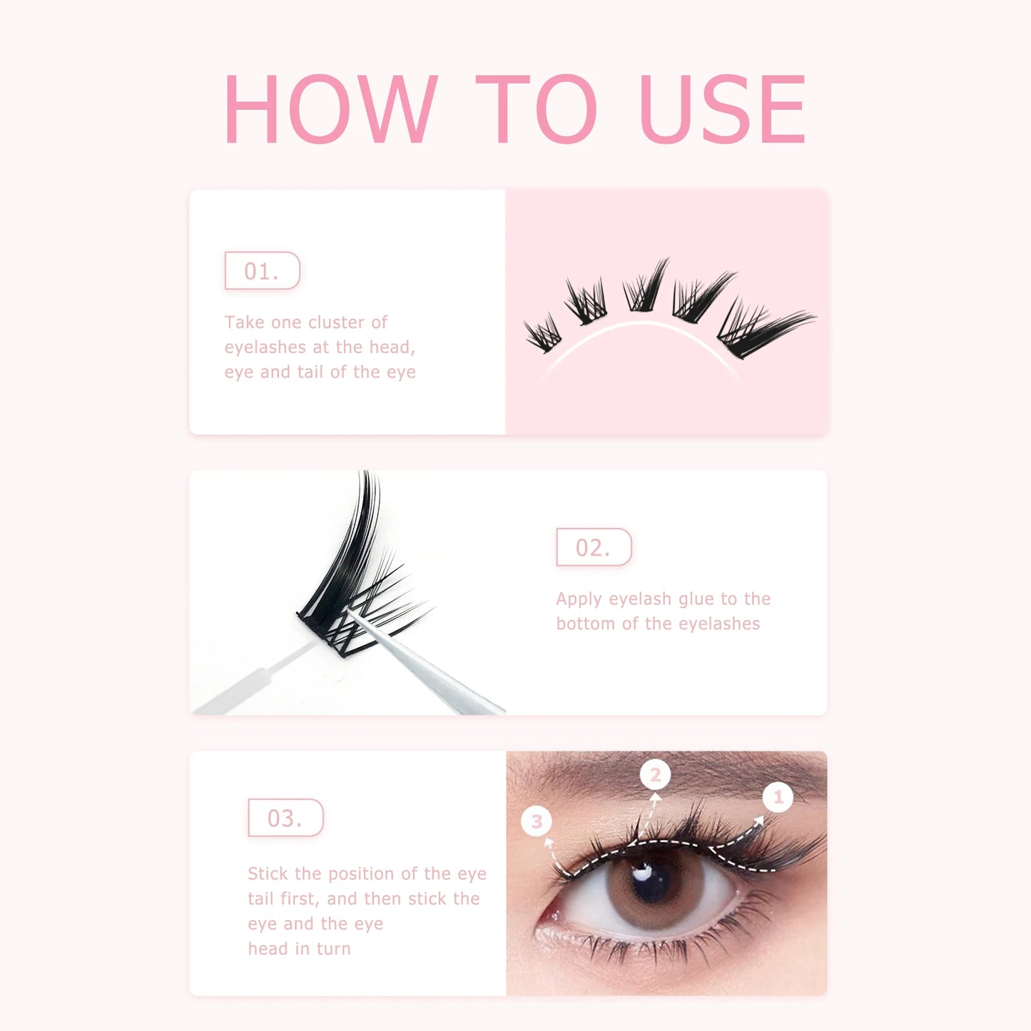 Lashes Fox Series Eye Lashes Segmented False Eyelashes Natural Simulation Thick Single Cluster Comic Fairy Lashes