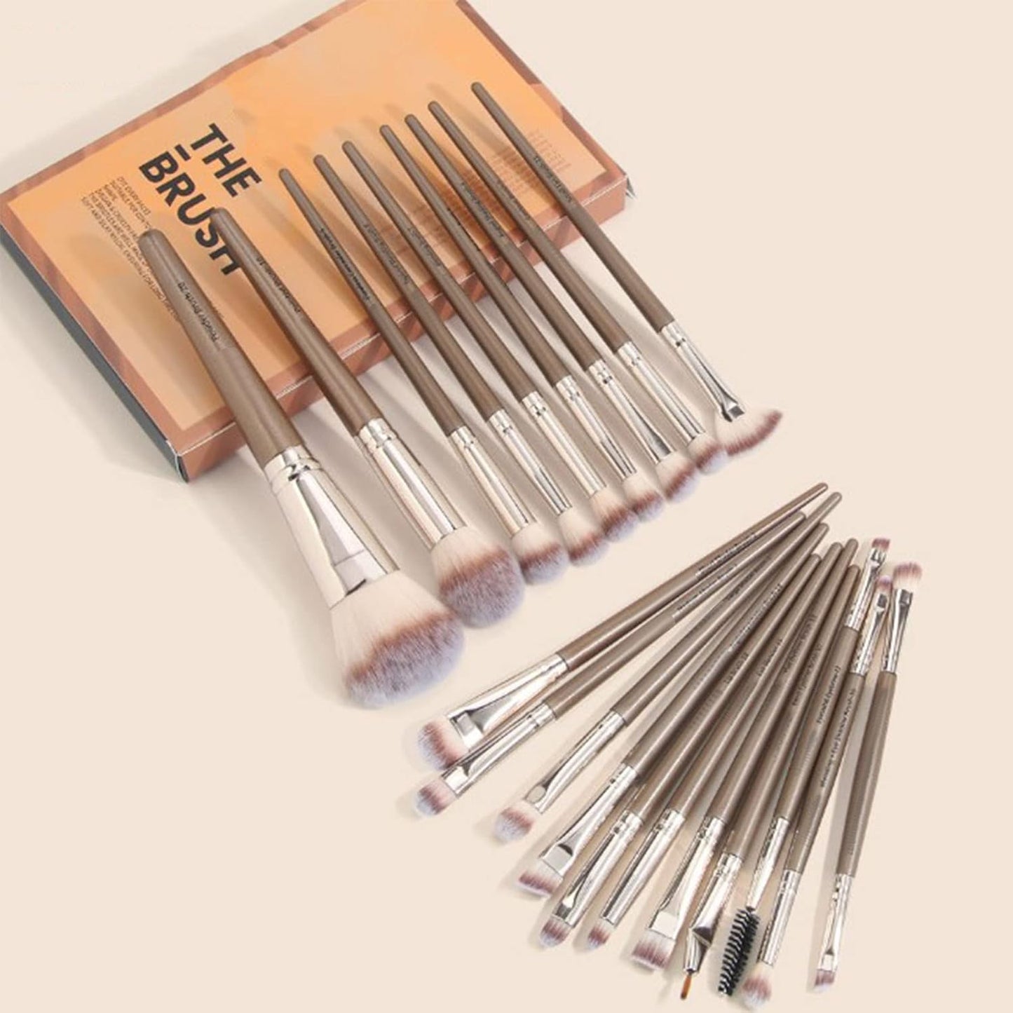 Travel Makeup Brush Set, 20Pcs Makeup Brushes, Concealers Eye Shadows Makeup Brushes Set,Coffee Brown Soft Skin Friendly Delicate Makeup Brush Full Set Beauty To,Brush Eye Makeup Tool