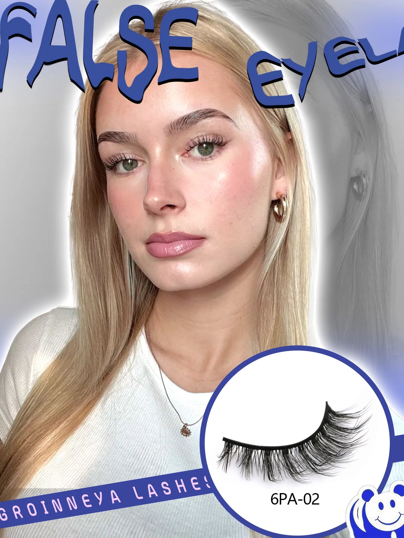 Fluffy Manga Eyelashes Dramatic Smoky Cat Eye Lashes Natural Long Lashes Soft Faux Mink Lashes Flawless Makeup Look