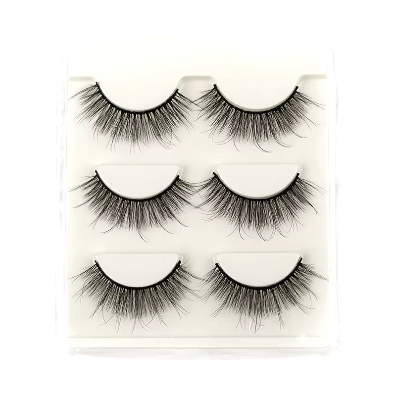 Half Eye Lashes 3/5 Pairs Faux Mink Lashes Reusable False Eyelashes Natural Fluffy Makeup Tools Extension Fake Lashes Maquiagem