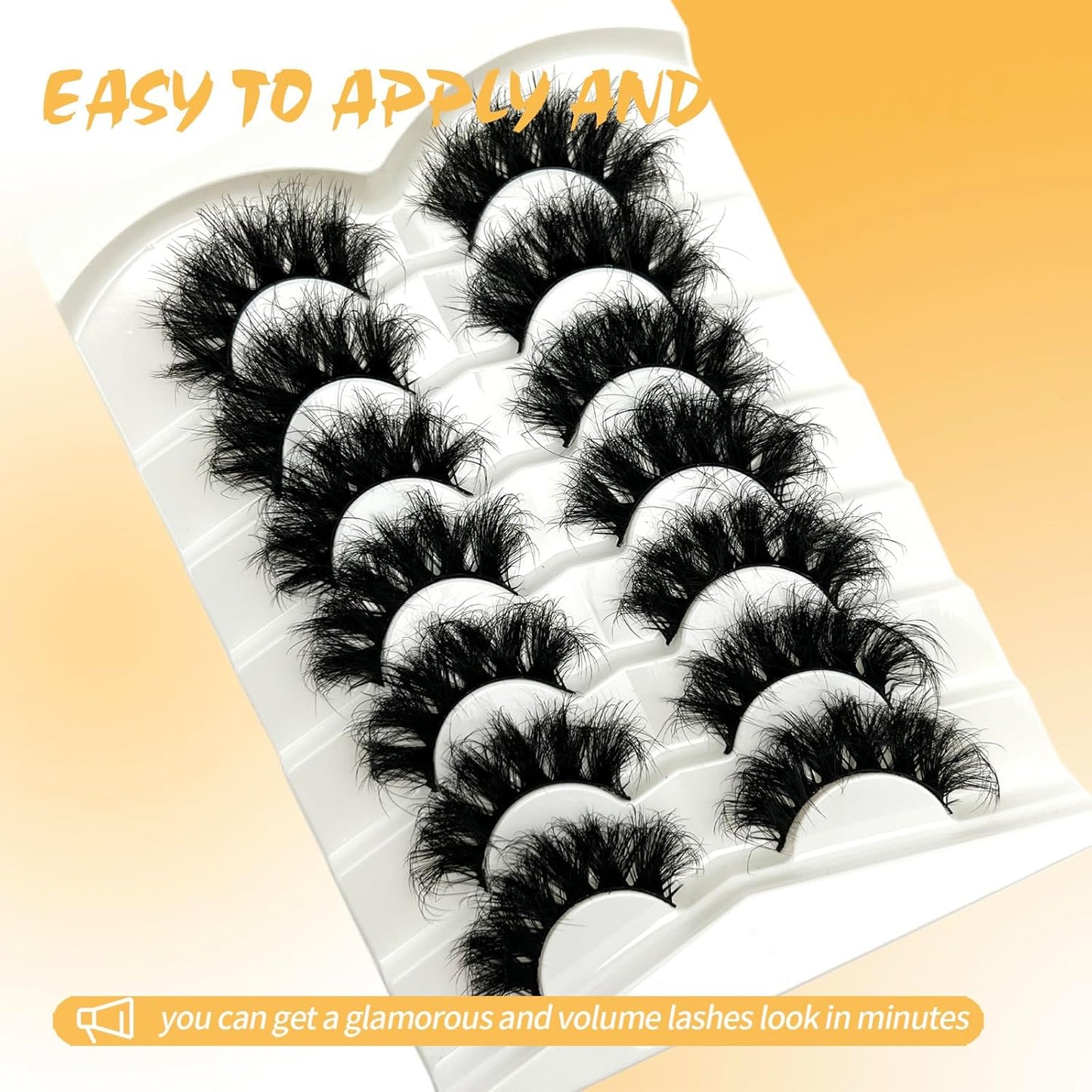 Dramatic Lashes Mink 6D Long Big Mink Strip Lashes Wispy 18Mm/20Mm D Curl Eye Lashes Pack Thick 3D Volume False Eyelashes