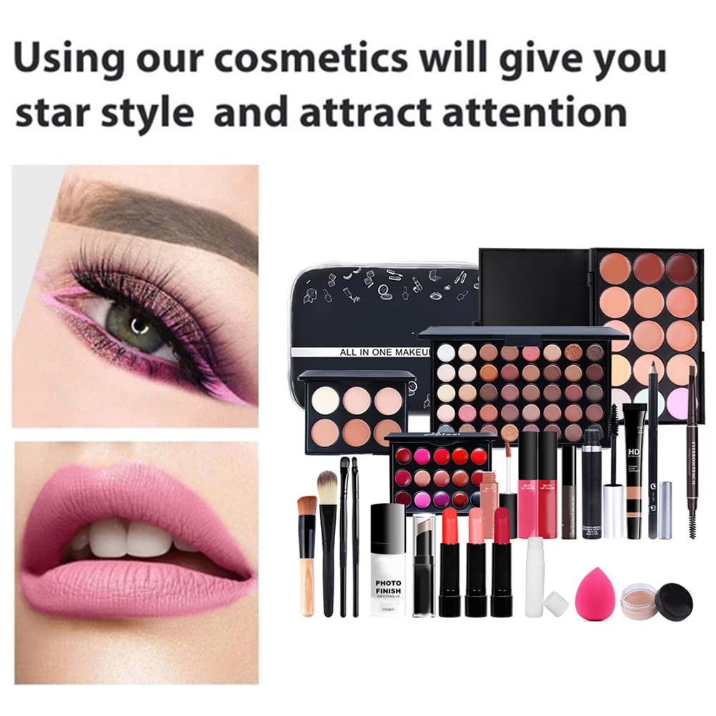 Makeup Kit for Women, Makeup Set Cosmetic Makeup Palettes Makeup Kit for Face, Eyes and Lips, 24Pcs (Colorful)