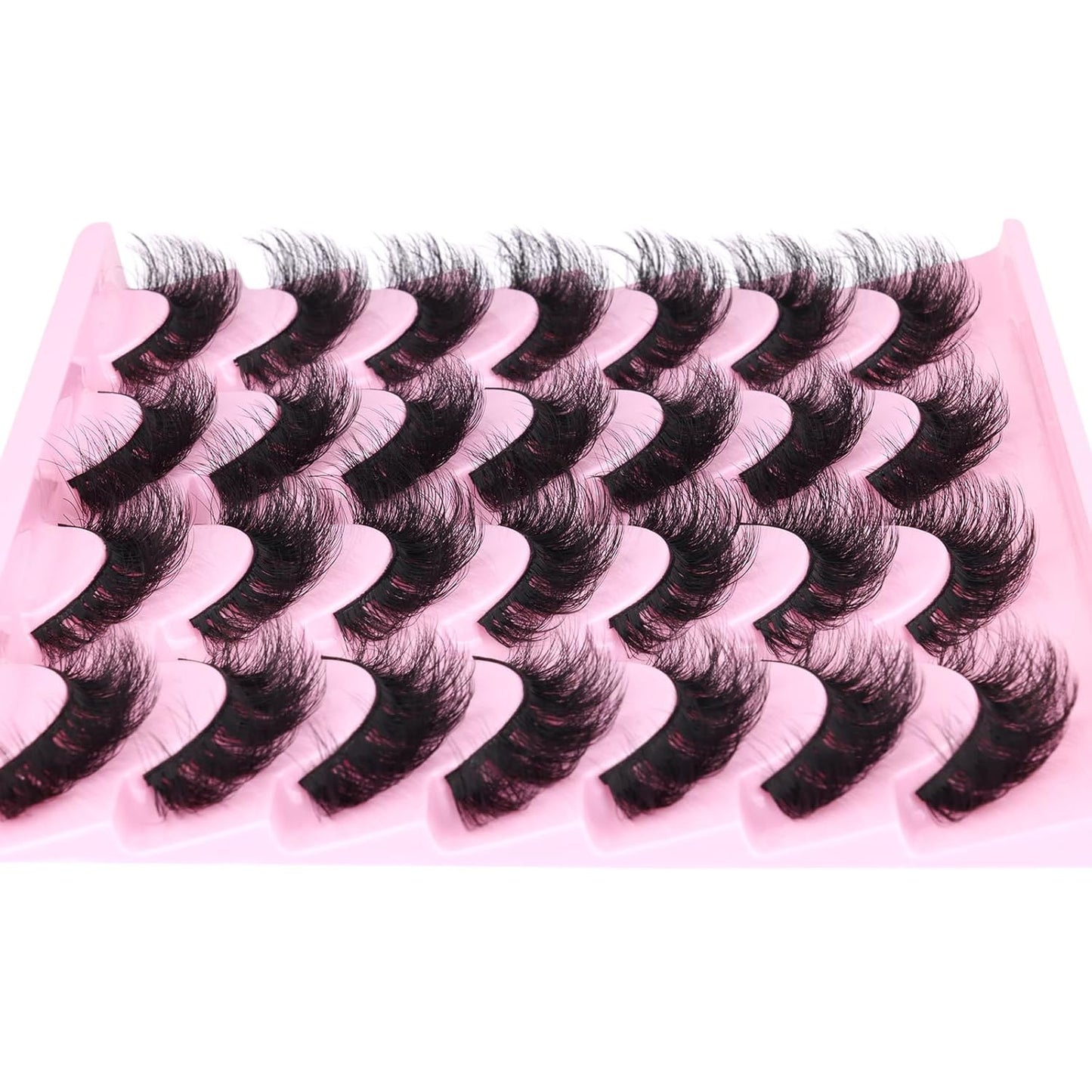 Mink Lashes Volume Cat Eye Thick False Eyelashes Natural Curly Fake Eyelashes 18MM Full 8D Volume Lashes Pack 14 Pairs