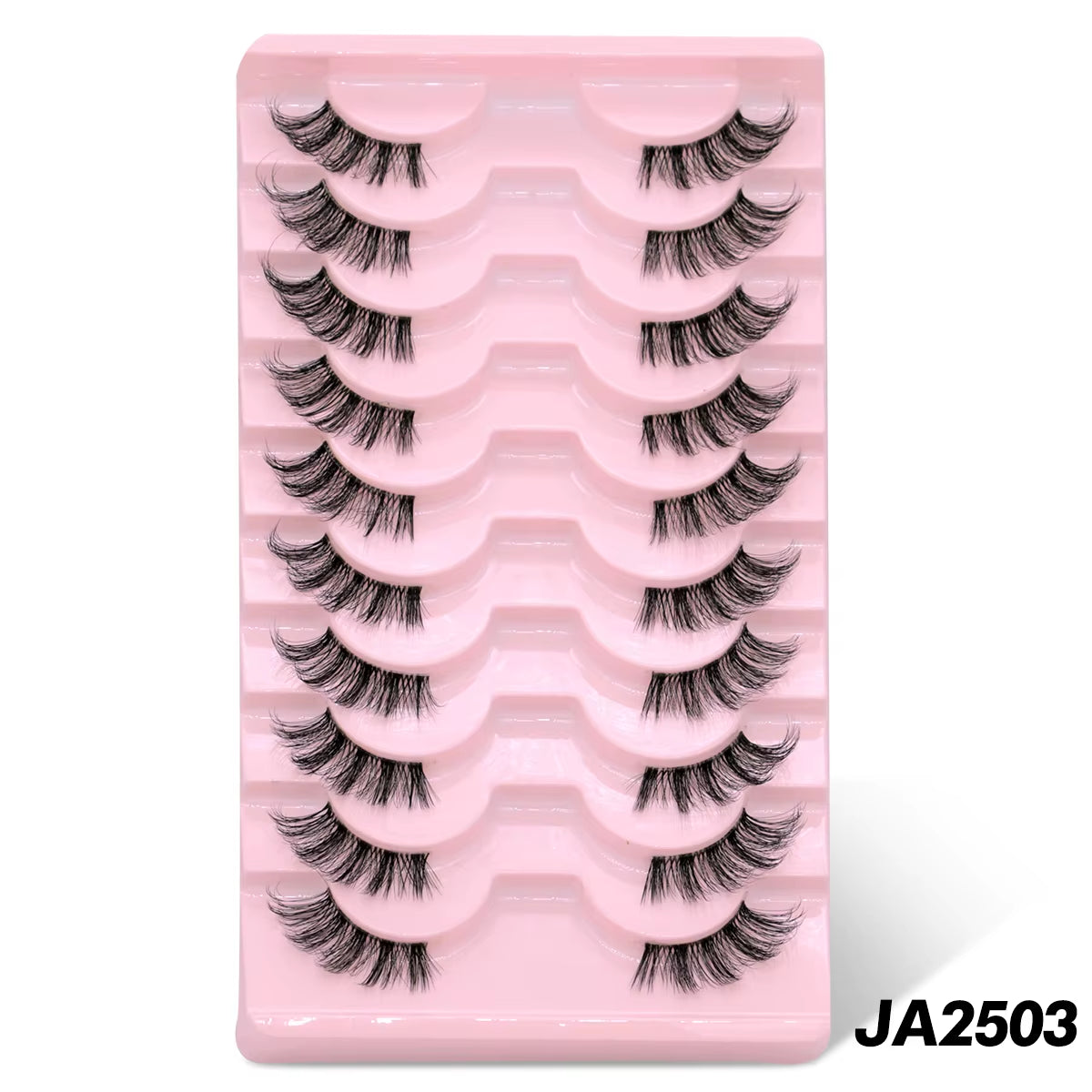 Half Eye Lashes 5/6/10 Pairs Cat Eye Lashes Clear Band Fake Eyelashes Eye Elongated Natural Look Eyelashes Extension