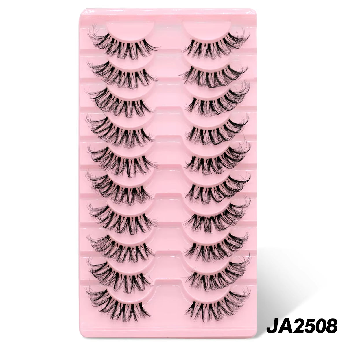 Half Eye Lashes 5/6/10 Pairs Cat Eye Lashes Clear Band Fake Eyelashes Eye Elongated Natural Look Eyelashes Extension