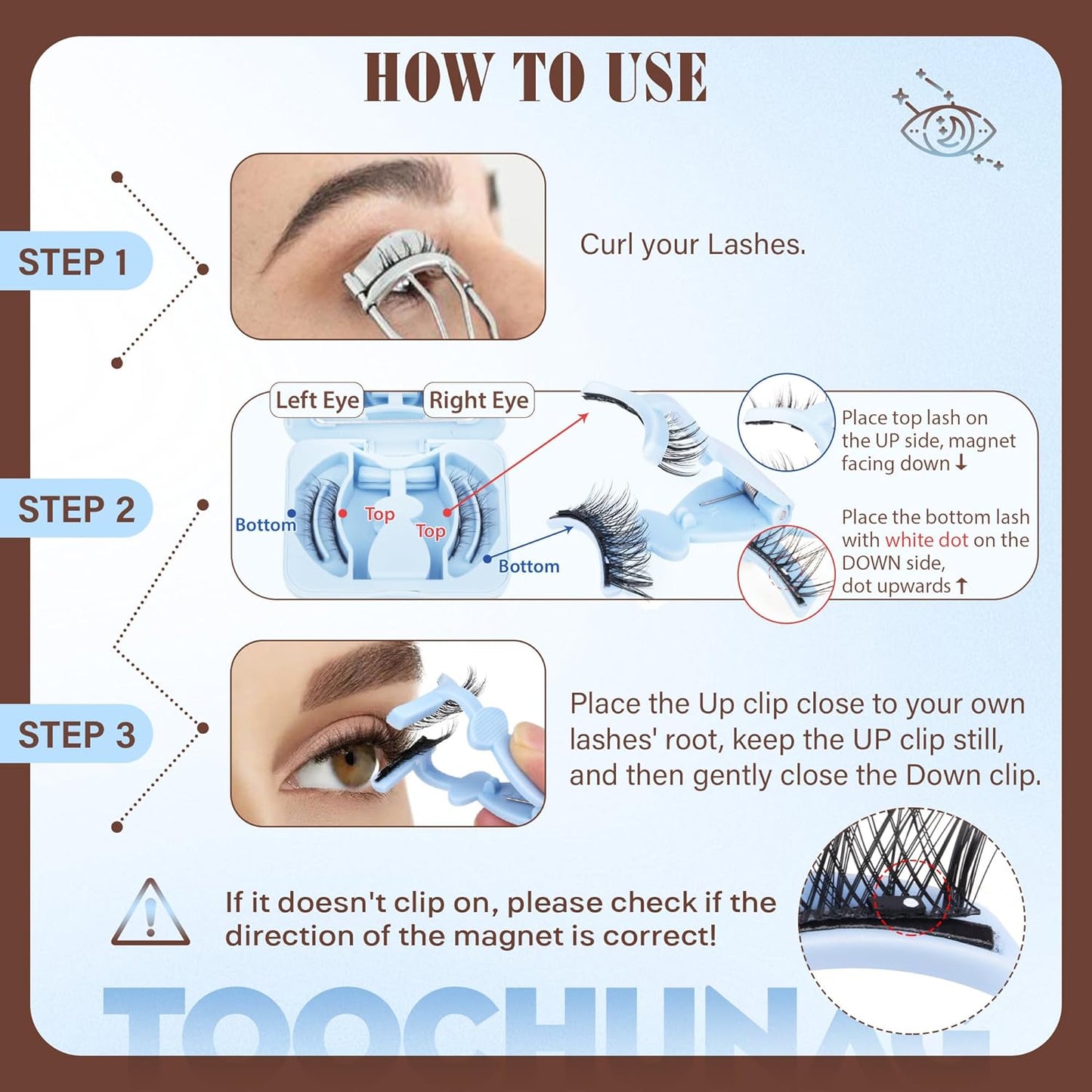 3.0 Magnetic Eyelashes with Applicator Cat Eye Magnetic Lashes Kit with Strong Magnets Reusable Magnetic Eyelashes without Eyeliner Natural Look No Glue Needed 16Mm Fluffy False Lashes