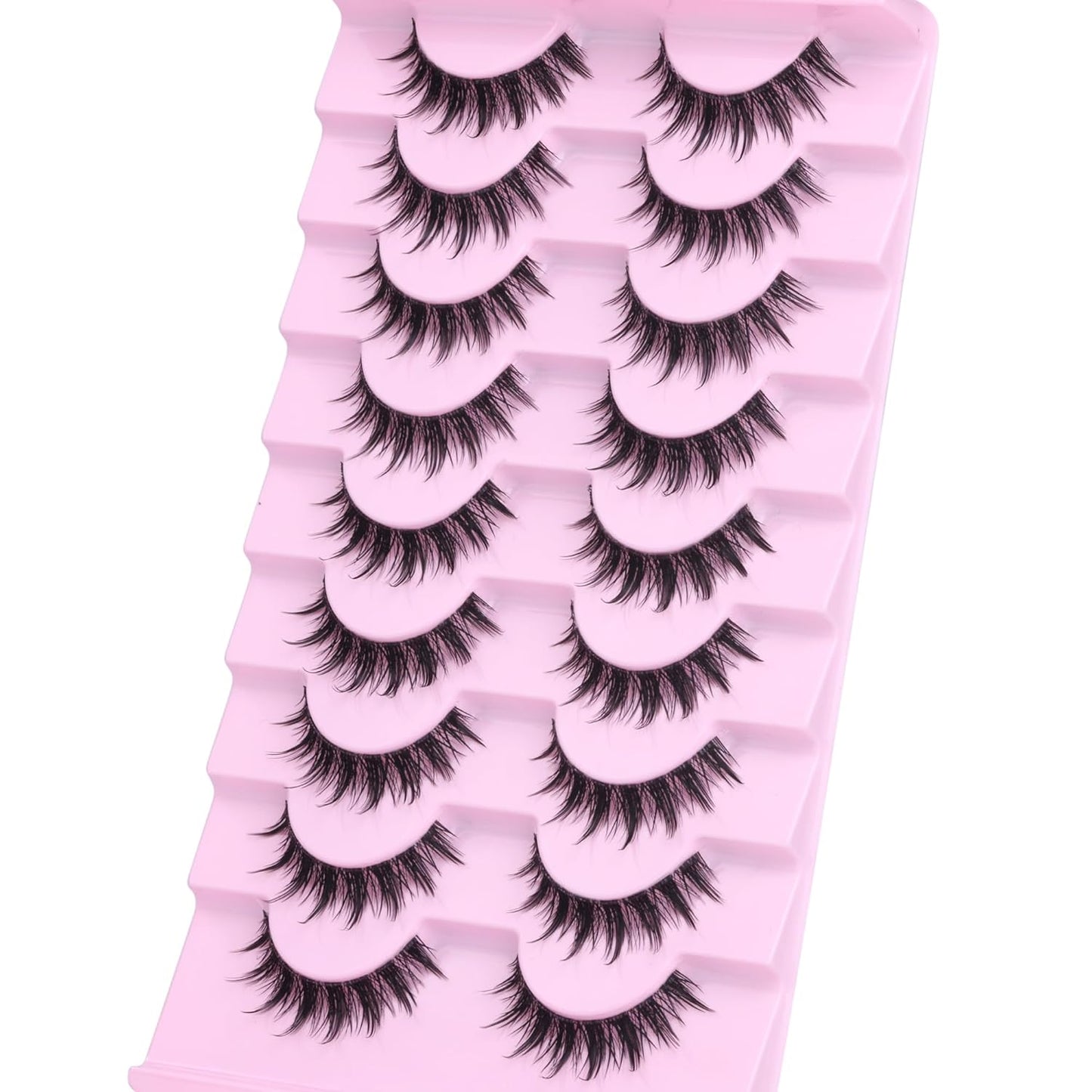 Manga Lashes Wispy False Eyelashes 3D Natural Eye Lashes Spiky Fake Lashes Anime Lashes Natural Look Chinese Makeup Lashes Pack by