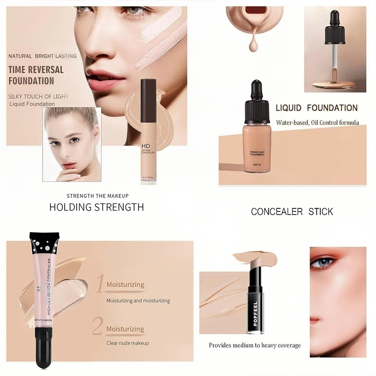 All in One Makeup Kit 27 Piece Makeup Kit for Women Full Kit, All in One Makeup Sets Include Eyebrow Eyeliner Eyeshadow Mascara Foundation Concealer Lip Gloss Lipstick Brush (Mkit-04)