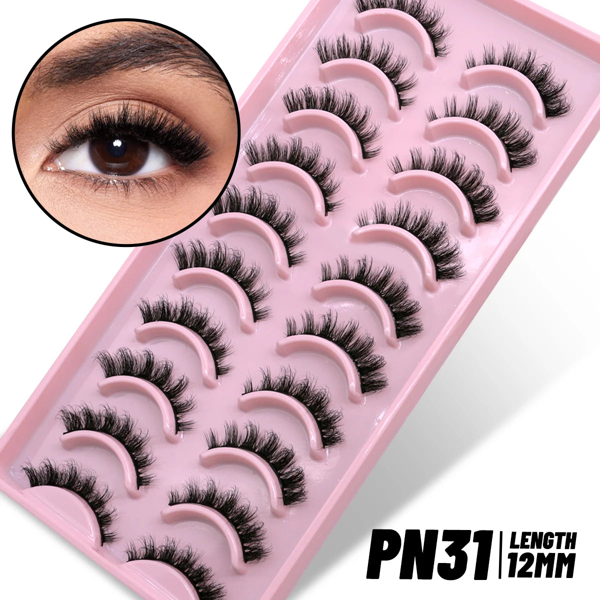Fluffy 3D Mink Lashes Fluffy Soft Wispy Natural Long False Eyelashes Curly Volume Lashes Eyelash Extension