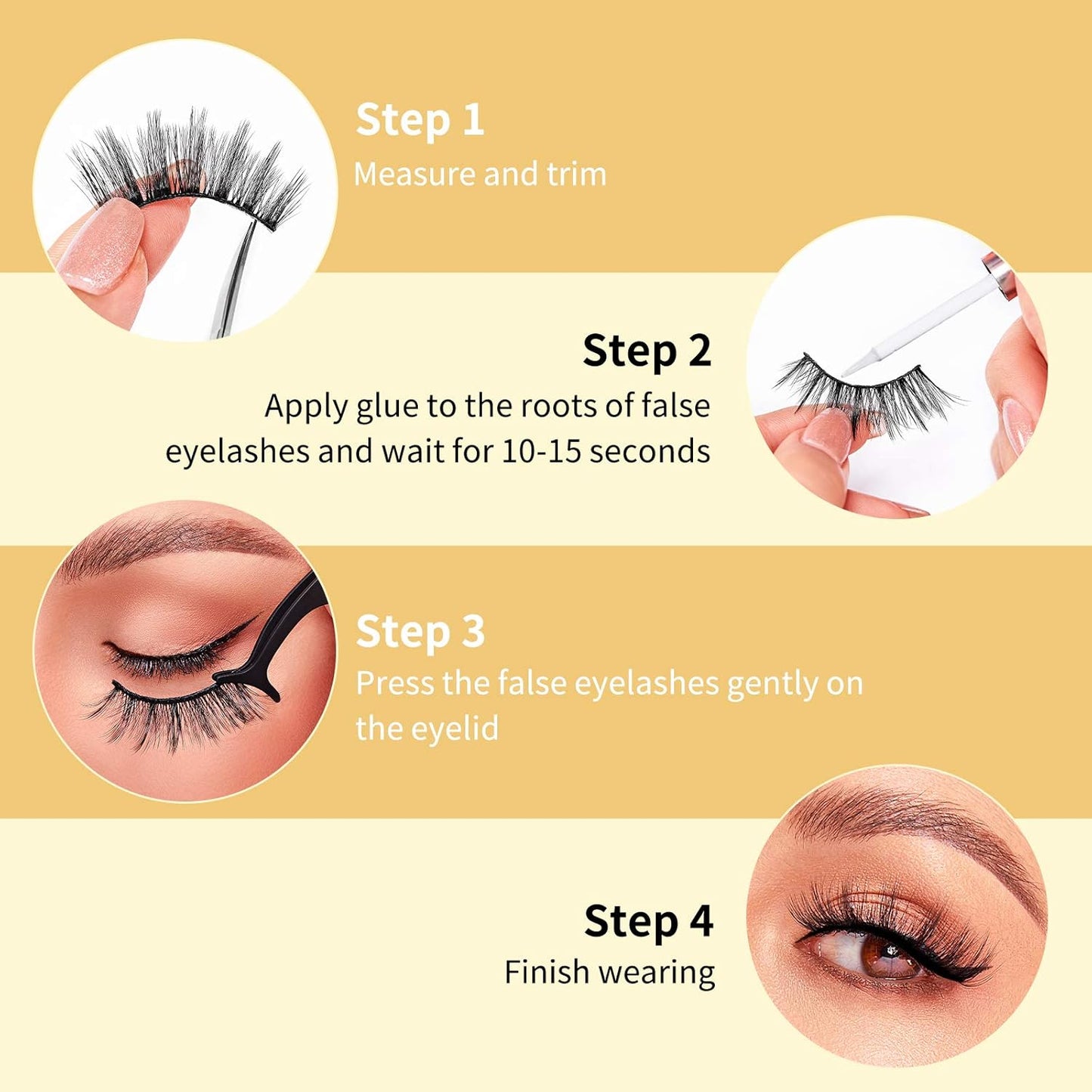 False Eyelashes Fake Lashes - Eyelashes Natural Look 5 Pairs 6D Lashes Mink Eyelashes 5 Styles Mixed Fluffy Lashes Reusable Fake Eyelashes Wispy Mink Lash Natural Look| 15Mm-18Mm