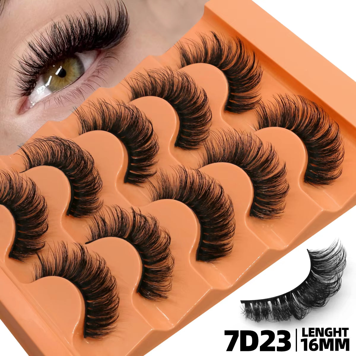 Fluffy Manga Eyelashes Dramatic Smoky Cat Eye Lashes Natural Long Lashes Soft Faux Mink Lashes Flawless Makeup Look