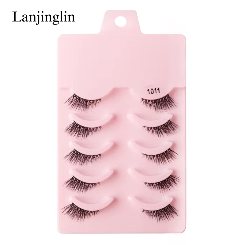 Half Eye Lashes 3/5 Pairs Faux Mink Lashes Reusable False Eyelashes Natural Fluffy Makeup Tools Extension Fake Lashes Maquiagem
