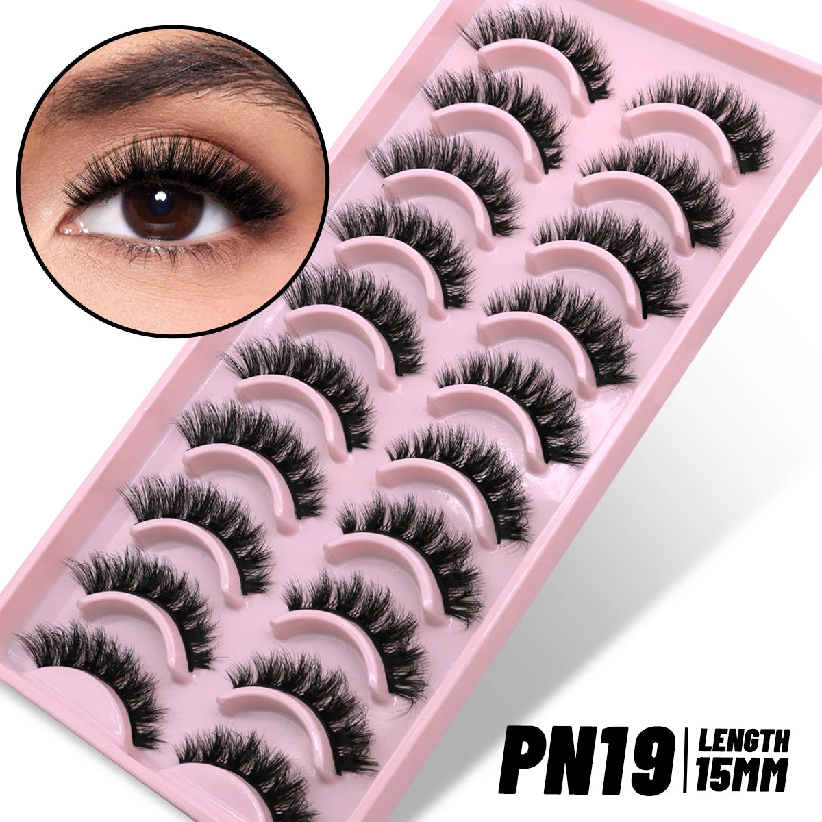 Fluffy 3D Mink Lashes Fluffy Soft Wispy Natural Long False Eyelashes Curly Volume Lashes Eyelash Extension