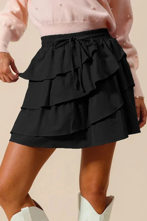 SO ME Asymmetrical Ruffled Game Day Skirt
