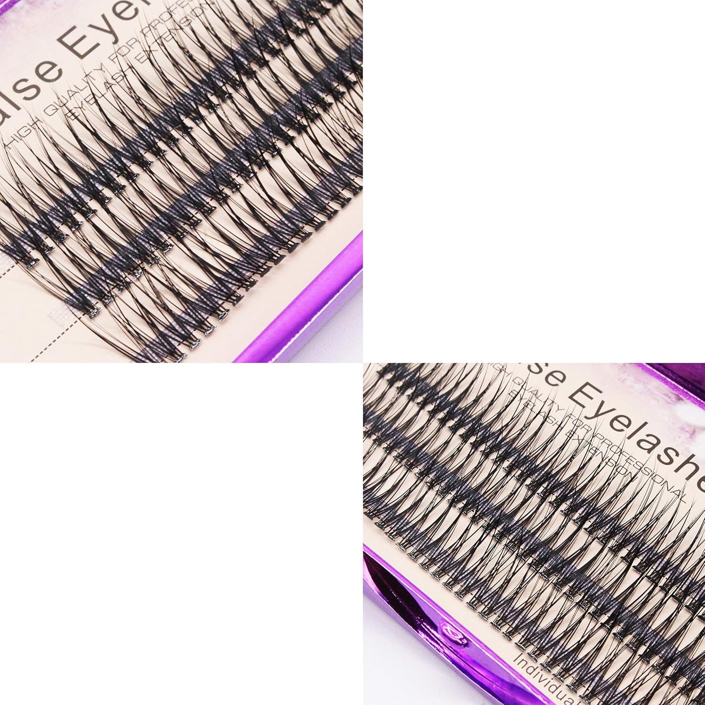 120Pcs 0.10Mm Thickness Handmade Fish Tail False Lahses Thick Natural Long Black Individual False Eyelashes Fake Eye Lashes Extensions Makeup Tool (16Mm)
