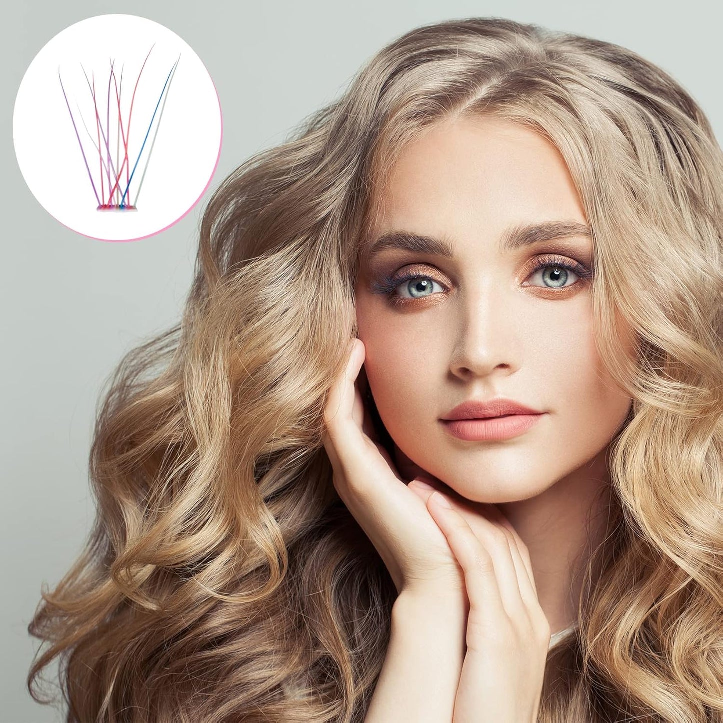 120Pcs Colorful Volume Eyelashes Extension, Easy Fans Eye Lash Extensions, Pre Made Individual Soft False Eyelashes Make up Tools for Women Girls (D Curl,8Mm/10Mm) 60Pcs / Box