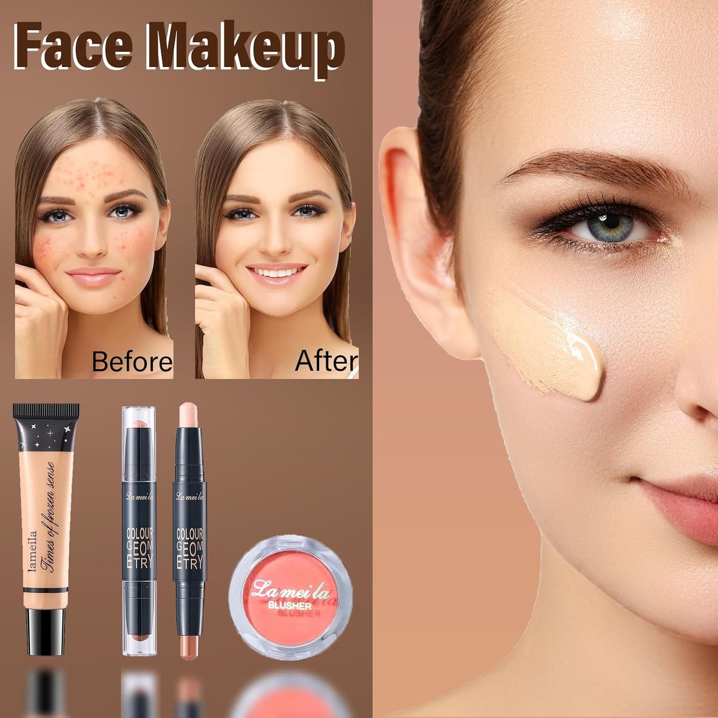 Makeup Set for Women, Makeup Kit for Beginners Teen Girls, Makeup Gift Set for Teens & Adults, Makeup Set for Girls, Eyeshadow Palette, Face & Eye Make Up
