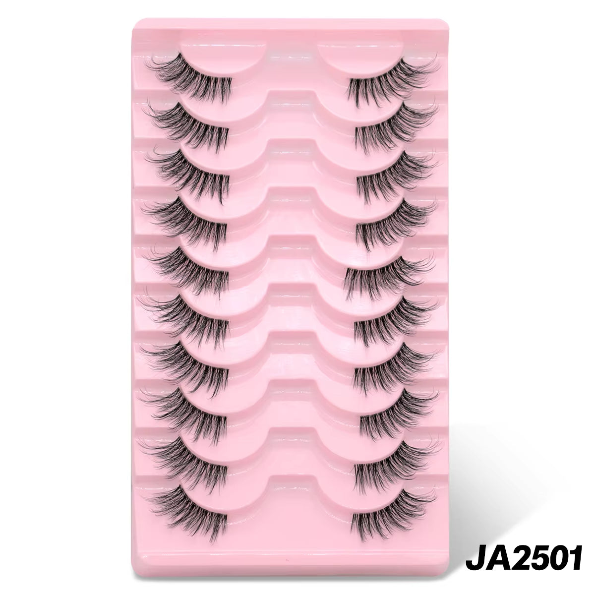 Half Eye Lashes 5/6/10 Pairs Cat Eye Lashes Clear Band Fake Eyelashes Eye Elongated Natural Look Eyelashes Extension