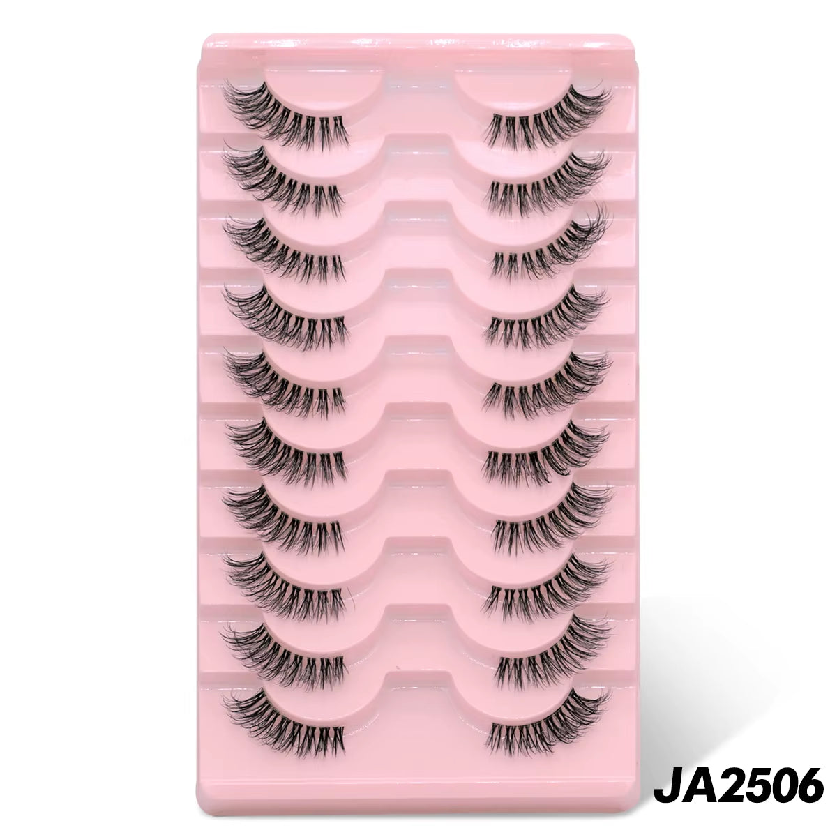 Half Eye Lashes 5/6/10 Pairs Cat Eye Lashes Clear Band Fake Eyelashes Eye Elongated Natural Look Eyelashes Extension
