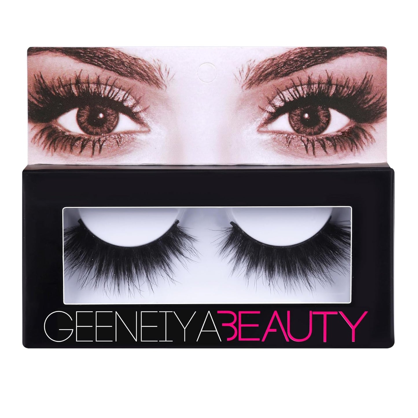 Mink Lashes Fluffy 3D Natural Look Mink Eyelashes Wispy Cat Eye Lashes D Curl False Eyelashes Reusable Strip 20Mm Fake Lashes, Black