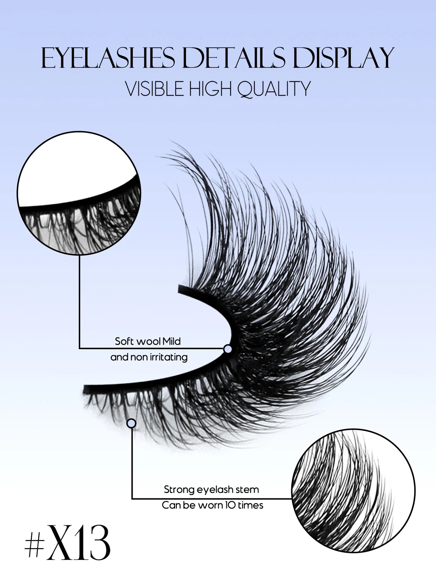 Cat Eye Lashes Fluffy Faux Mink Eyelashes Soft Cross Wispy Natural Winged End Eye Elongated Eyelashes Natural Lashes