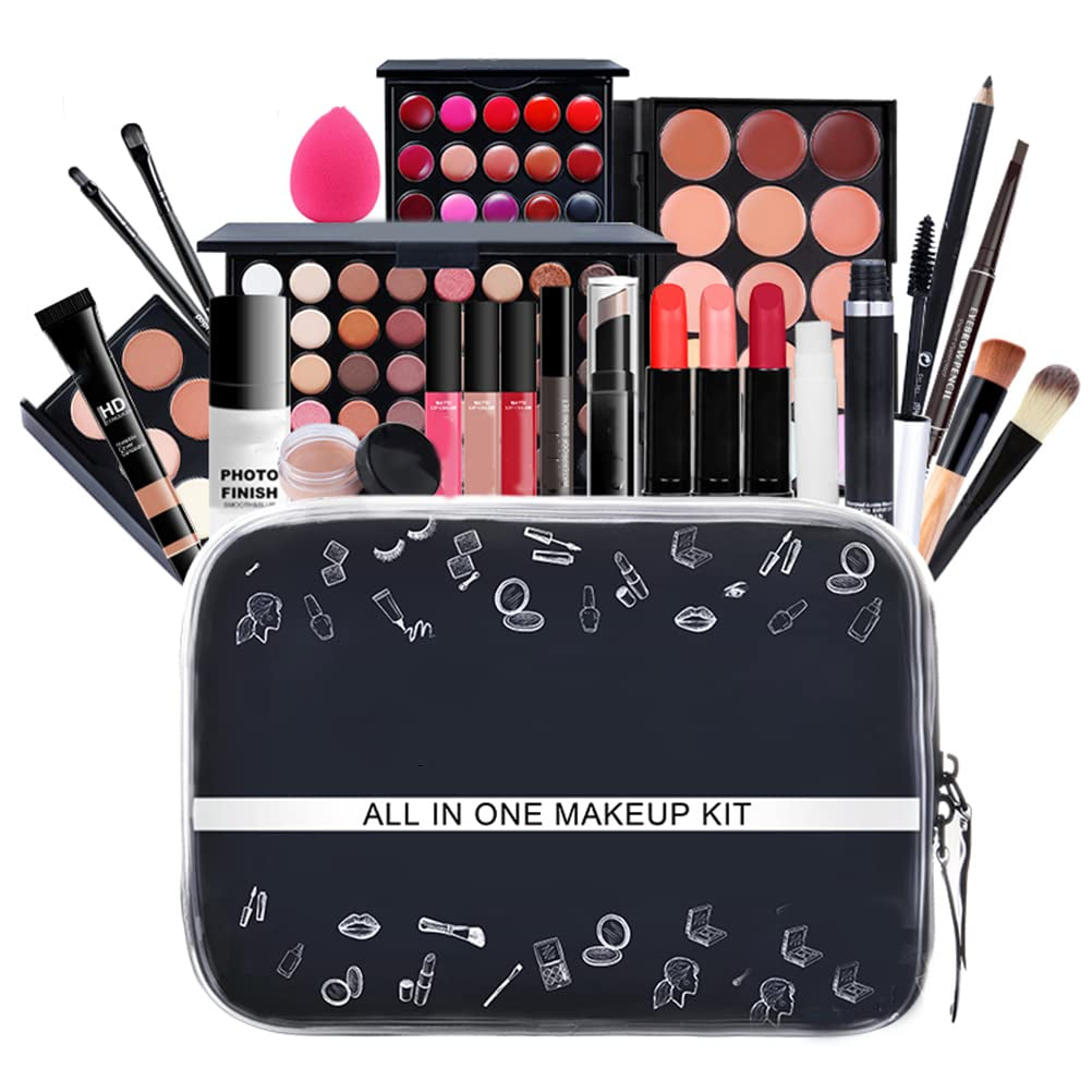 Makeup Kit for Women, Makeup Set Cosmetic Makeup Palettes Makeup Kit for Face, Eyes and Lips, 24Pcs (Colorful)