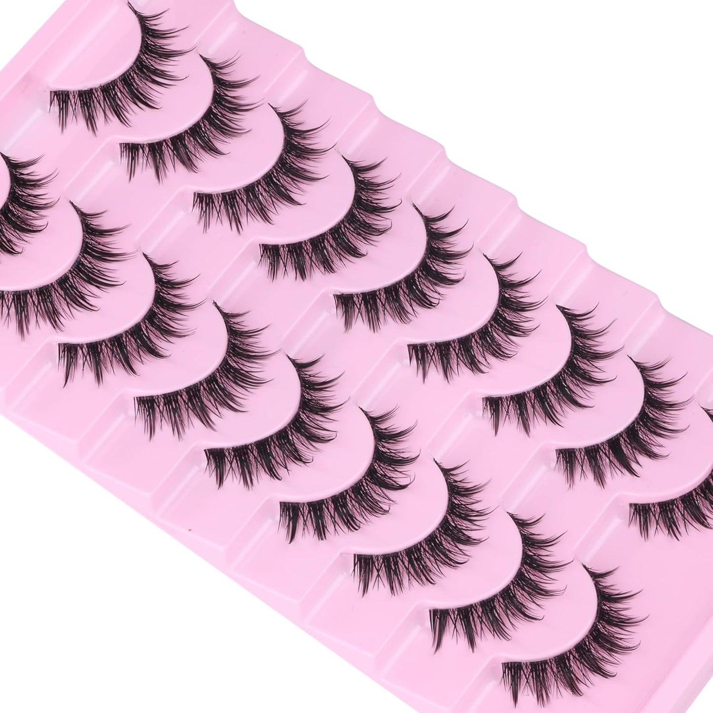 Manga Lashes Wispy False Eyelashes 3D Natural Eye Lashes Spiky Fake Lashes Anime Lashes Natural Look Chinese Makeup Lashes Pack by