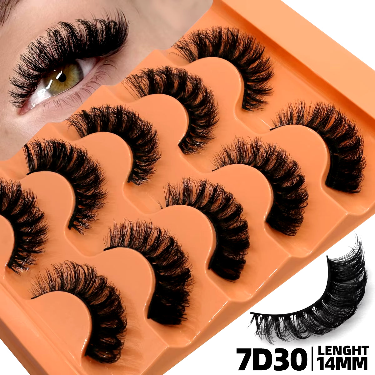 Fluffy Manga Eyelashes Dramatic Smoky Cat Eye Lashes Natural Long Lashes Soft Faux Mink Lashes Flawless Makeup Look