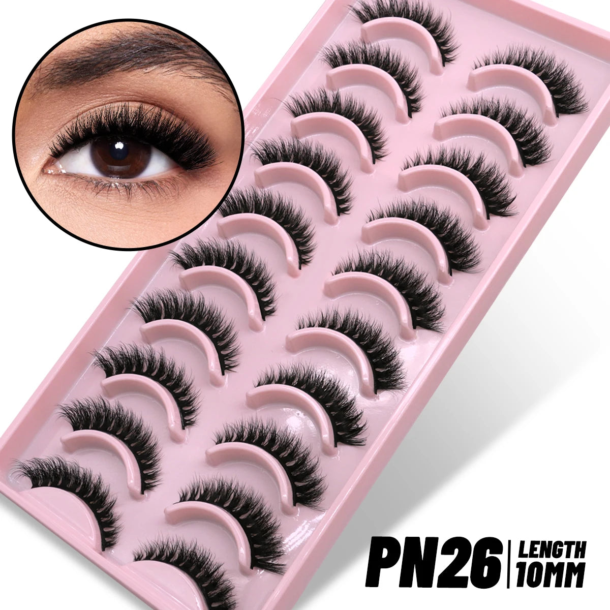 Fluffy 3D Mink Lashes Fluffy Soft Wispy Natural Long False Eyelashes Curly Volume Lashes Eyelash Extension