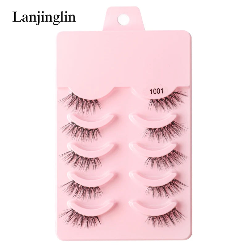 Half Eye Lashes 3/5 Pairs Faux Mink Lashes Reusable False Eyelashes Natural Fluffy Makeup Tools Extension Fake Lashes Maquiagem