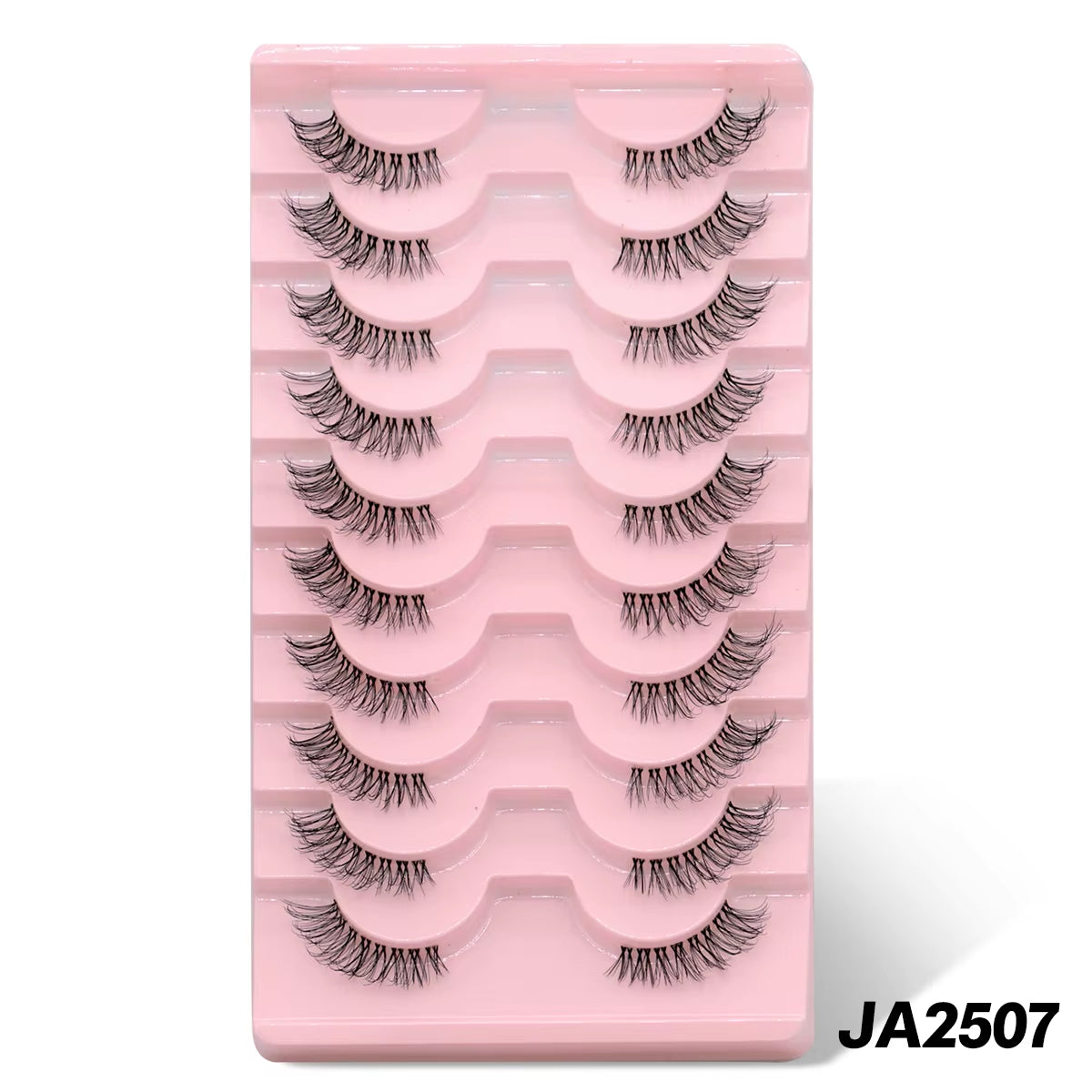 Half Eye Lashes 5/6/10 Pairs Cat Eye Lashes Clear Band Fake Eyelashes Eye Elongated Natural Look Eyelashes Extension